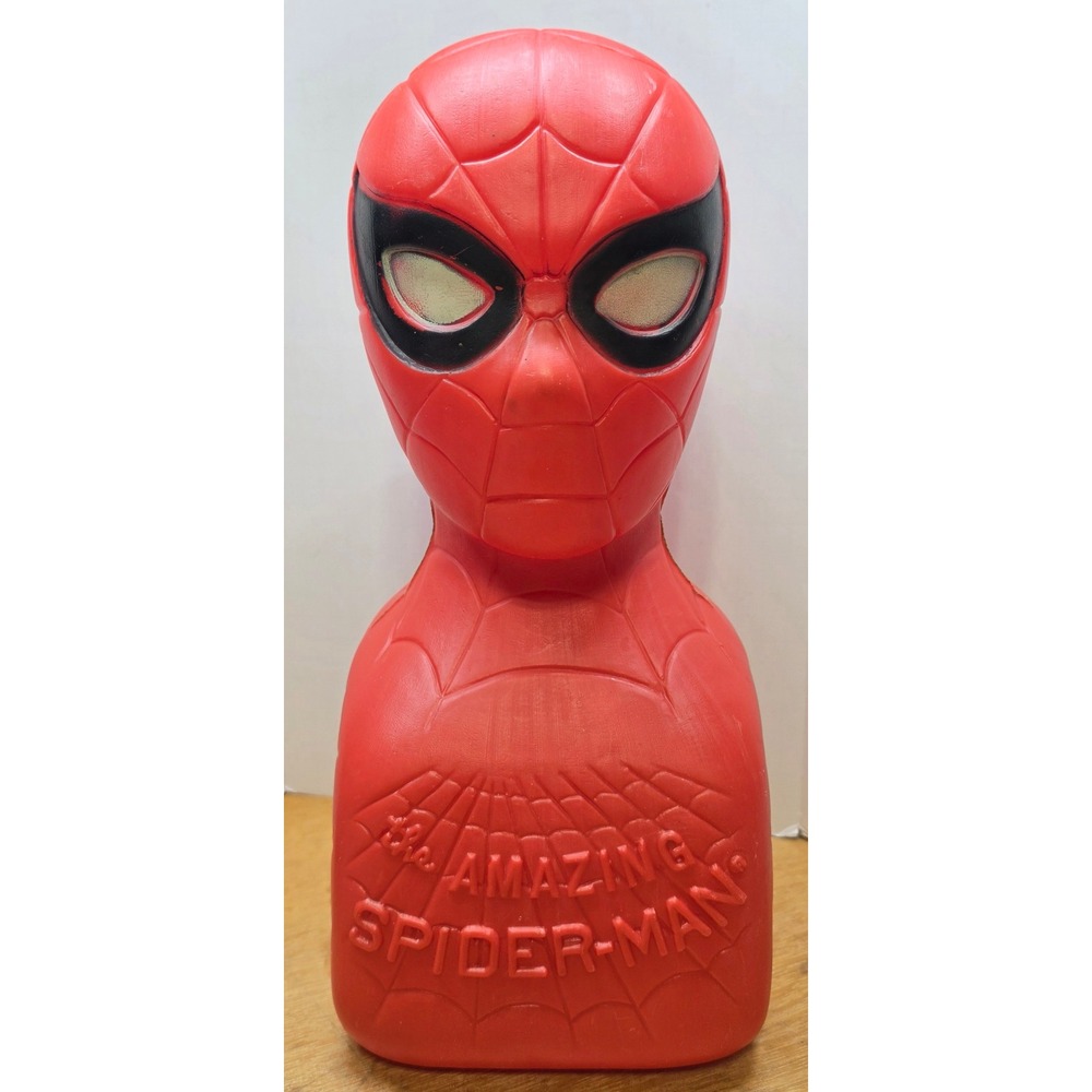 Vintage Spider-Man Bust Coin Bank Marvel Original Superhero Collector Edition